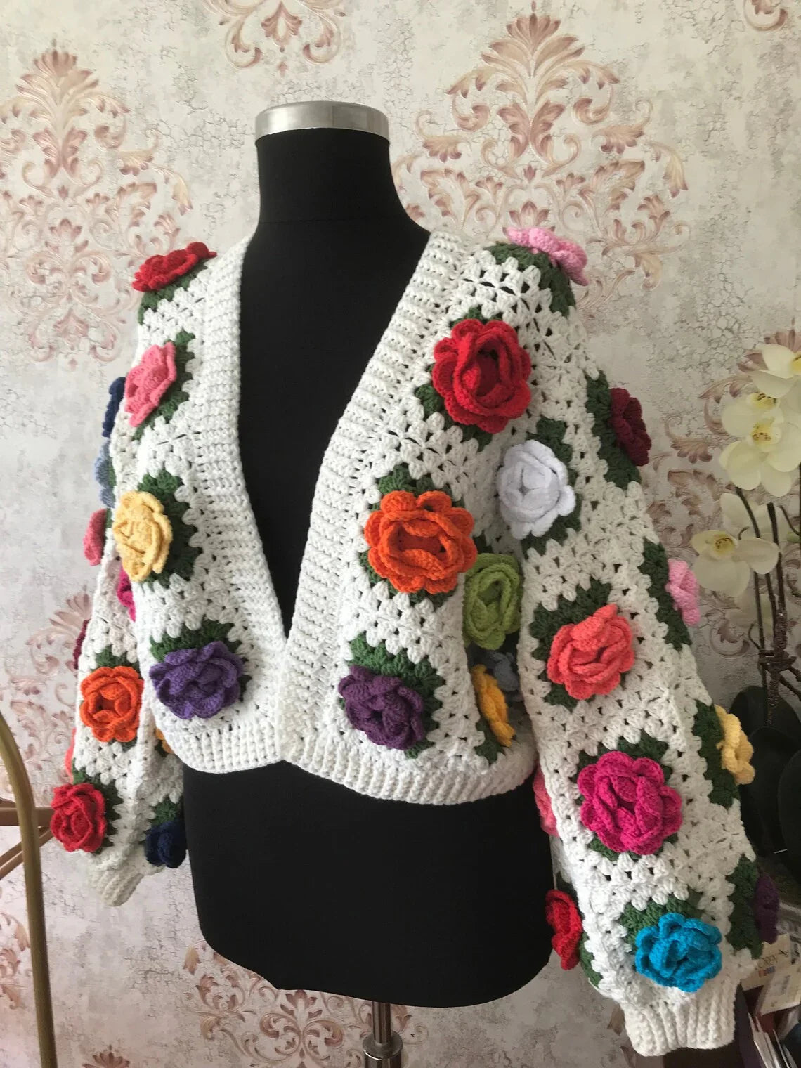 Rose Garden Jacket Crochet Pattern