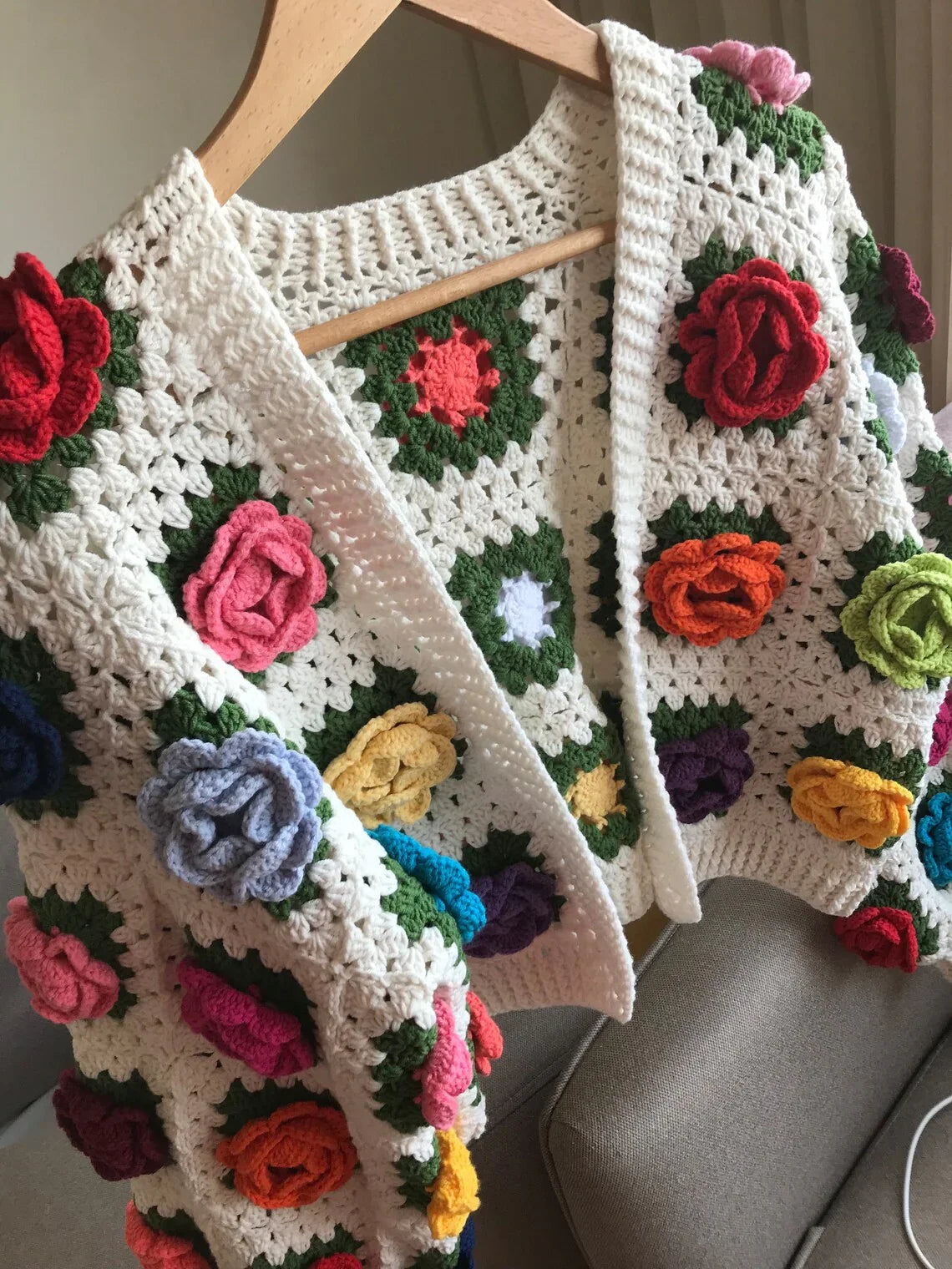 Rose Garden Jacket Crochet Pattern