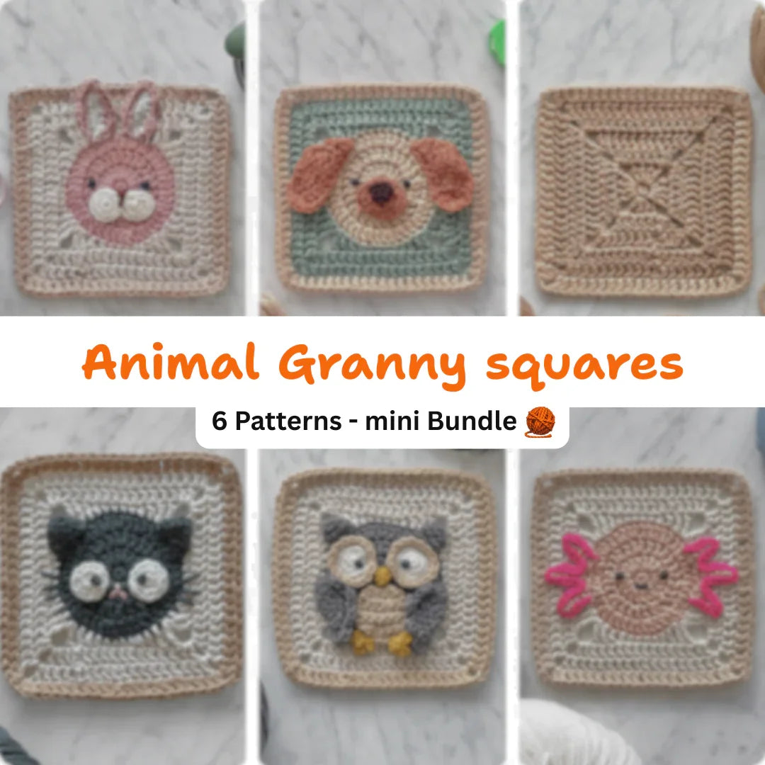 Baby Blanket Crochet Pattern with Animal Granny Squares