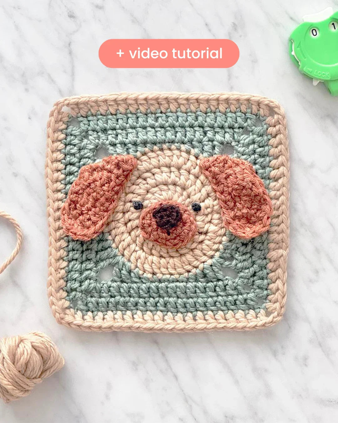 Dog Granny Square Pattern