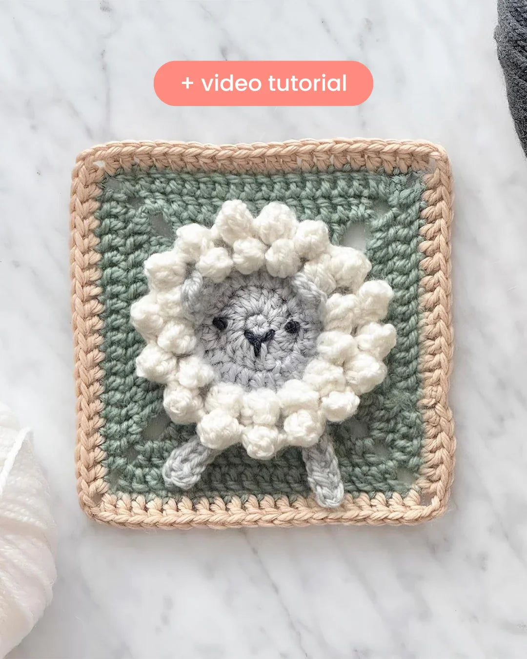 Sheep Granny Square Pattern